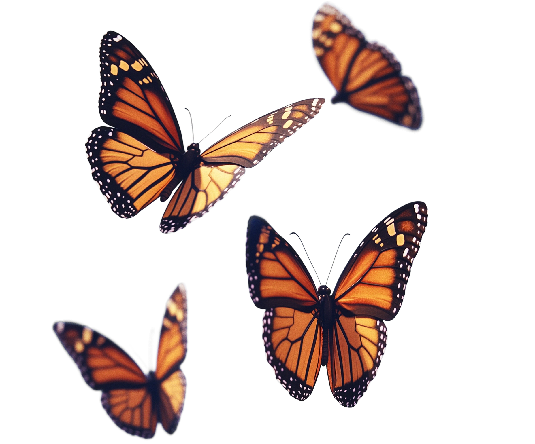 Fjärilar som står för renluft vilket man får med Plasmamade Filter för köksfläkt.